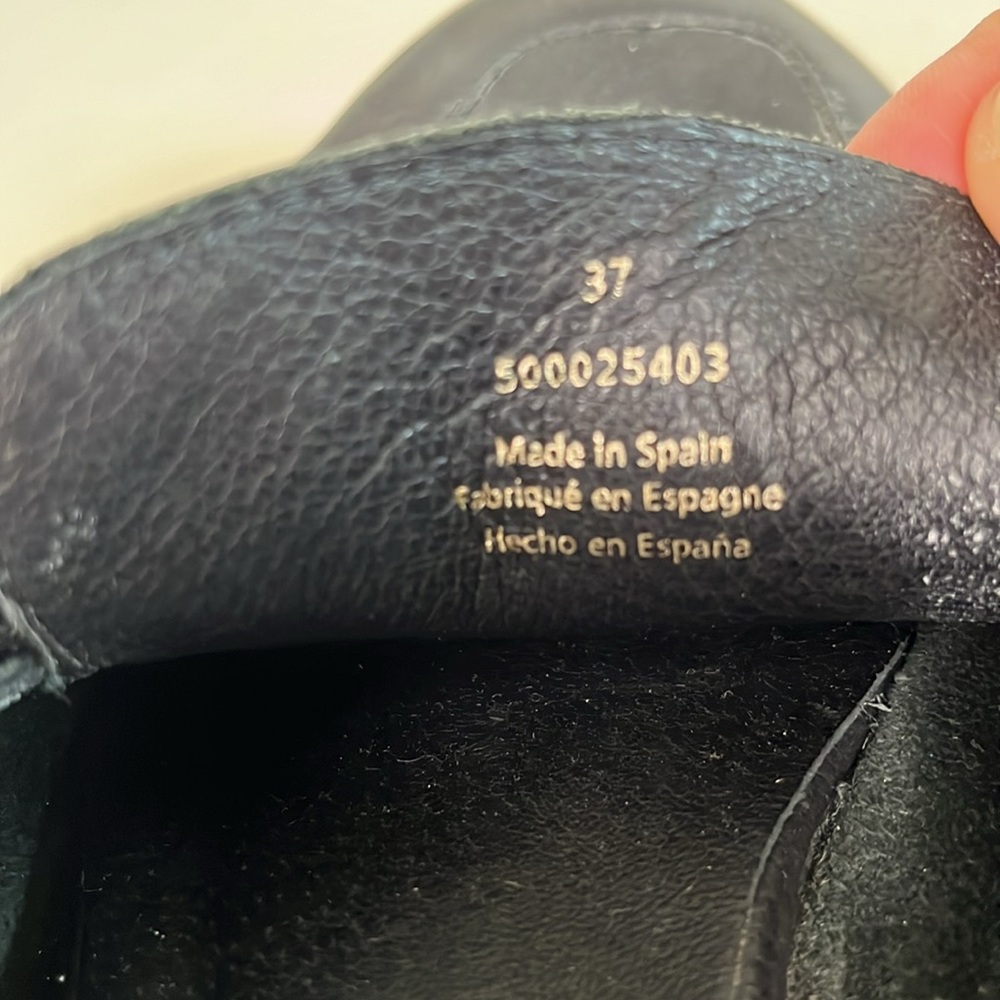 Free People Sz 37 (6.5-7) At Ease Black Leather Mules Loafers Spain 500025403 - Picture 8 of 8